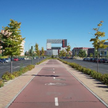 Avenida de Francisco Pi i Margall (avenue) in Hortaleza district in Madrid (Spain).